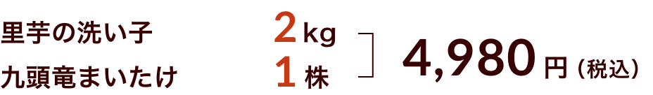 里芋の洗い子2kg+九頭竜まいたけ1株 4980円